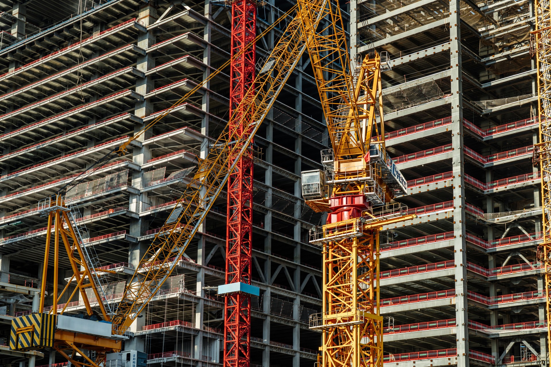 Working in Construction Site in Central City